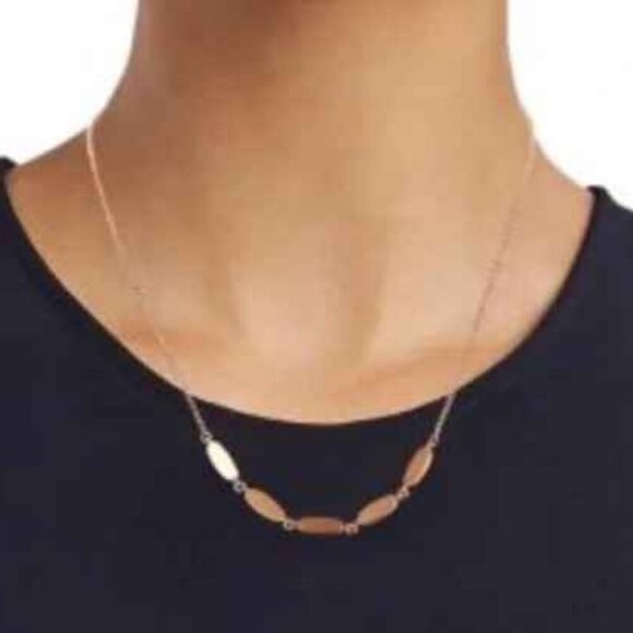 KENDRA SCOTT Fern 14K Rose Goldplated Collar Necklace - Picture 1 of 6